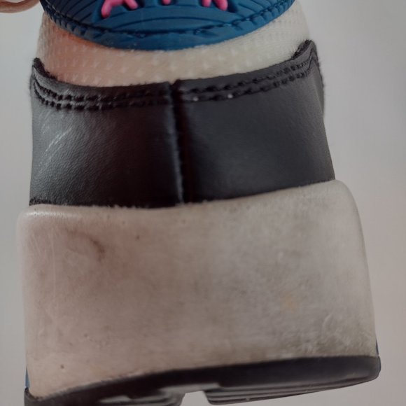 Nike Air Max 90 Essential White Green Abyss Gray & Black Sneakers - Picture 11 of 11